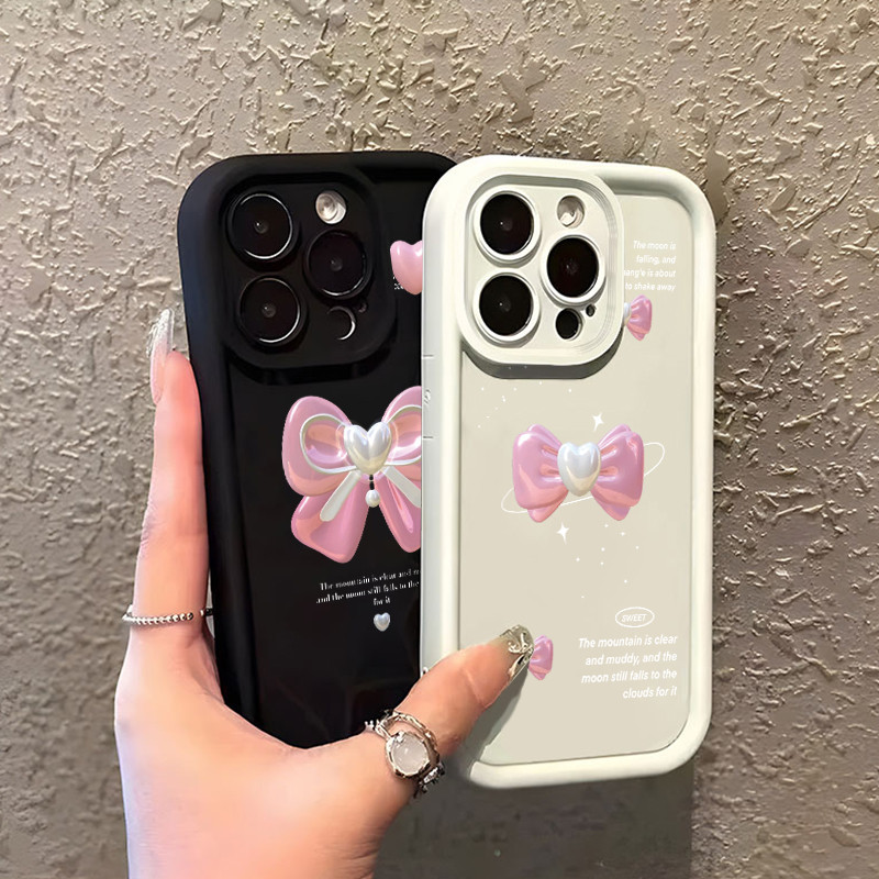 เคสสำหรับ Infinix Hot 11 Play Hot 10 Play Hot 9 Play เคสโบว์สีชมพูเคสโทรศัพท์