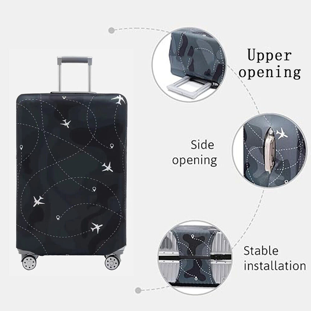 ชุดป้องกันกระเป๋าเดินทางสวมผ้ายืดหยุ่นชุดซามูไรเก็บฝุ่นกระเป๋าเดินทางที่ทนทานครอบคลุม 18-32 นิ้ว - รูปที่ 4