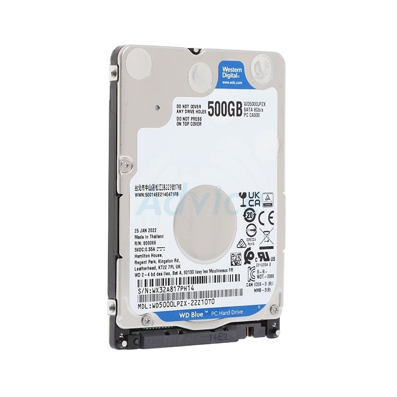 WD 500 GB HDD (NOTEBOOK) BLUE (5400RPM, SATA-3, WD5000LPZX) - A0142348