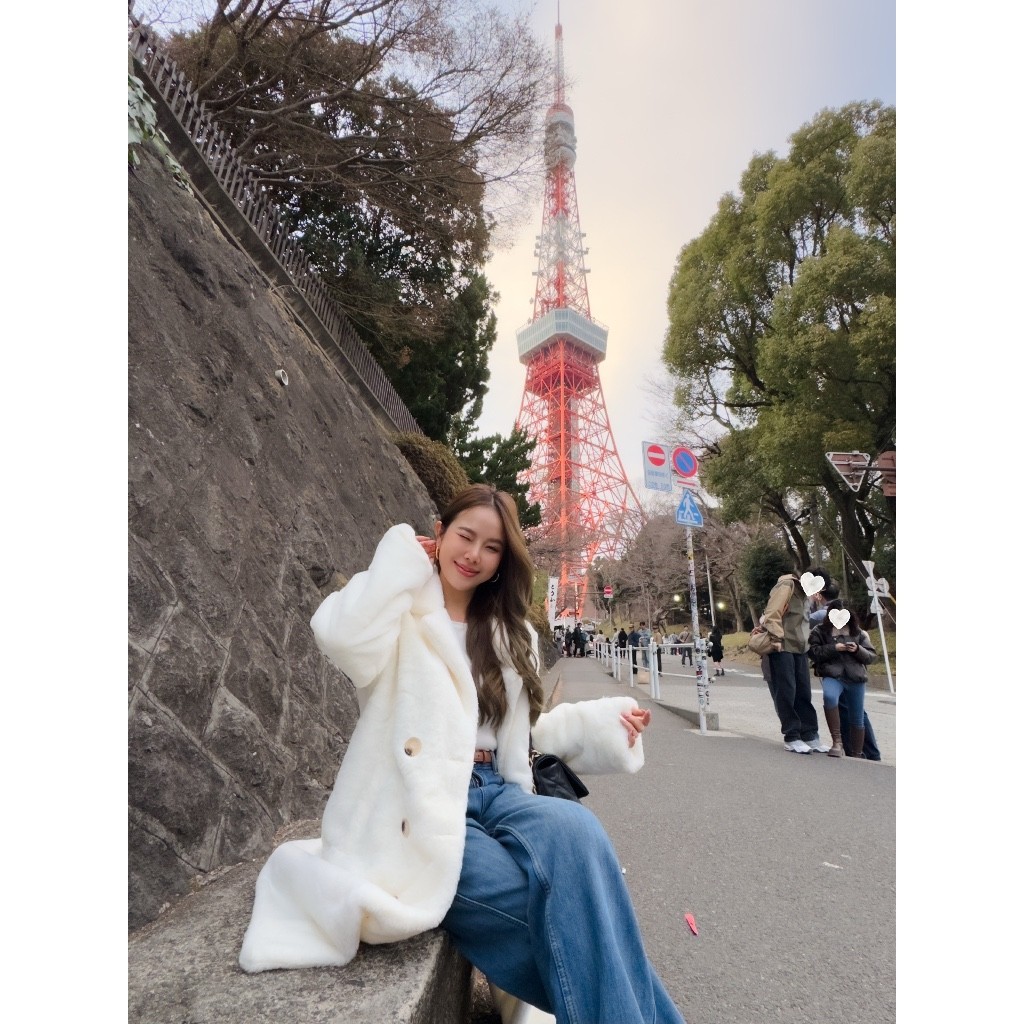 MyWay Brand : Wooly Fur Coat เสื้อโค้ทขนเทียมตัวยาว - รูปที่ 3