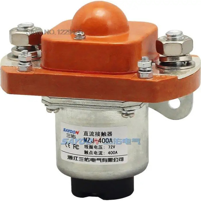 คอนแทคเตอร์ DC MZJ-400A 400A ใช้สำหรับยานยนต์ไฟฟ้า เครื่องจักรวิศวกรรม