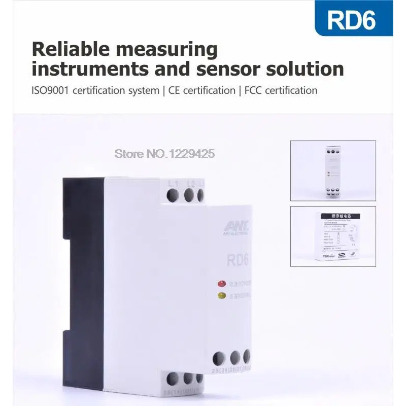 รีเลย์ป้องกันแรงดันไฟฟ้าลำดับ 3 เฟส <0>RD6