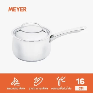 MEYER BELLA CLASSICO Stainless Steel หม้อด้ามสแตนเลส ขนาด 16 ซม. Saucepan พร้อมฝา (73285-T)