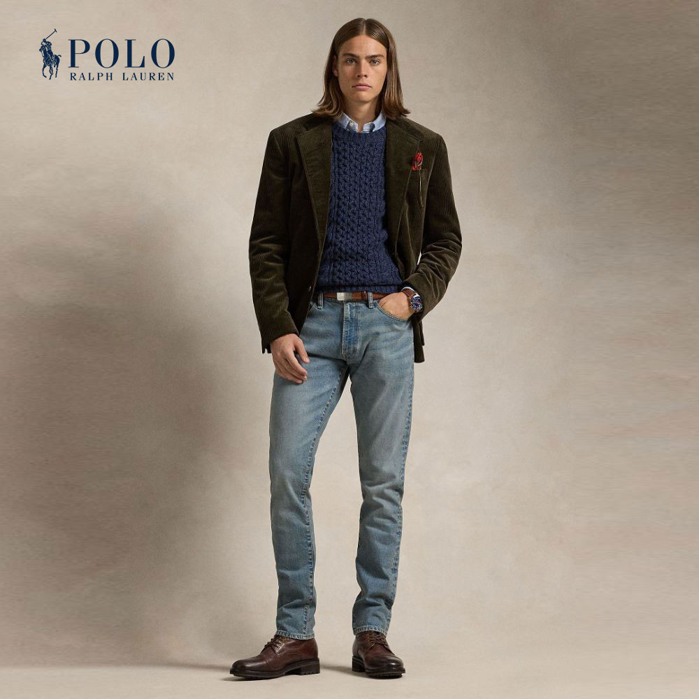 Polo Ralph Lauren กางเกงยีนส์ผู้ชาย Sullivan Slim Stretch Jean รุ่น MNPODNM10920355 สีฟ้า