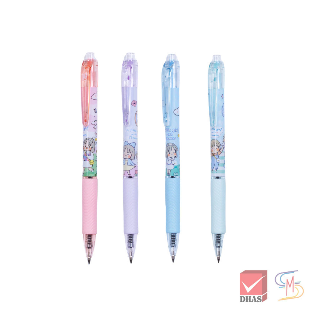 Quantum ปากกา ปากกาลูกลื่น ซิบบิลแอนฟลาวเวอร์ นํ้าเงิน 0.5 (คละลาย) จำนวน 1 ด้าม