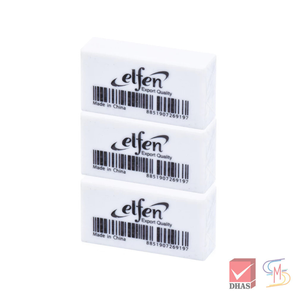 Elfen เอลเฟ่น ยางลบ ยางลบดินสอ EF350 จำนวน 3 ก้อน