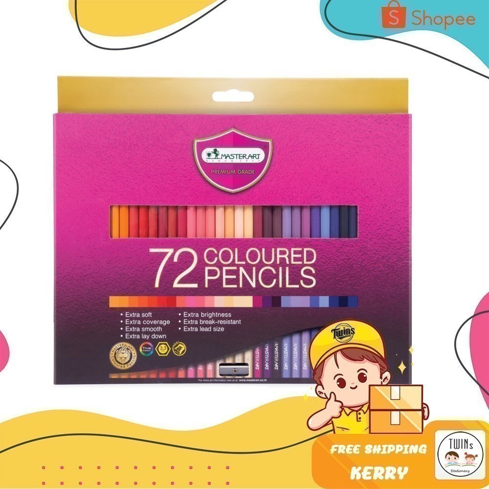 ดินสอสี สีไม้มาสเตอร์อาร์ต  รุ่น 1 หัว 72 Master ART