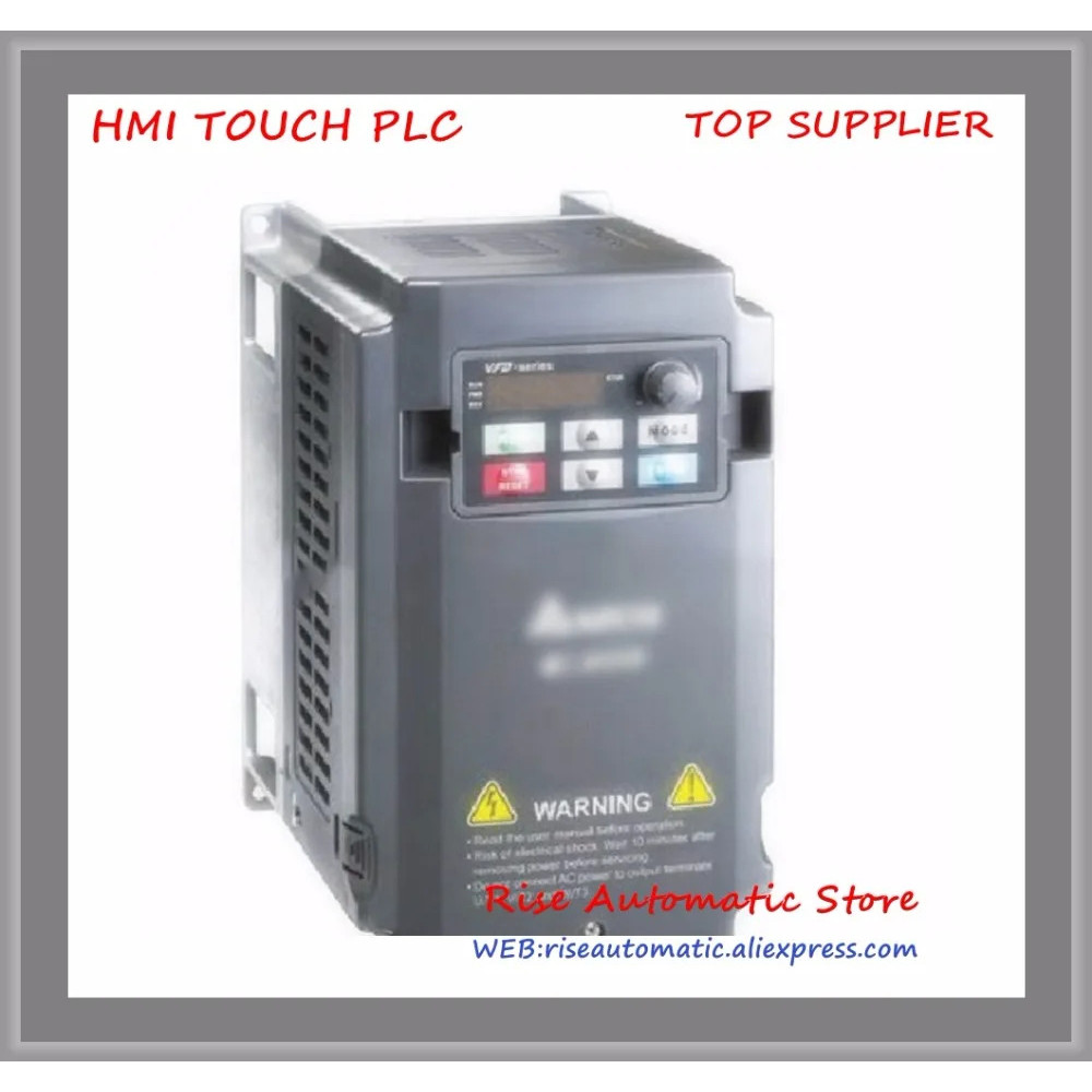 ตัวแปลงไฟฟ้า VFD-C200 ขับเคลื่อนมอเตอร์ AC VFD004CB21A-20 1 เฟส 220V 400W 0.5HP 3A 600HZ ใหม่