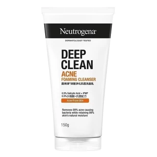[มี 3 สูตรให้เลือก] Neutrogena Deep Clean Cleanser 150g. นูโทรจีนา ดีพ คลีน คลีนเซอร์ 150 กรัม, โฟมล้างหน้า, Cleanser