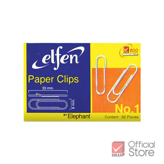 Elfen ลวดเสียบกระดาษ แบบกลม No.1 33 มม. จำนวน 1 กล่อง