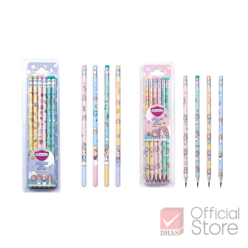 Master Art ดินสอ ดินสอดำ 2B และ HB ซิบบิลแอนฟลาวเวอร์ ลิขสิทธิ์แท้ จำนวน 12 แท่ง
