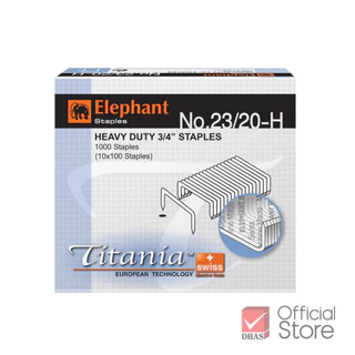 Elephant ลวดเย็บกระดาษ ไททาเนีย No.23 จำนวน 1 กล่อง