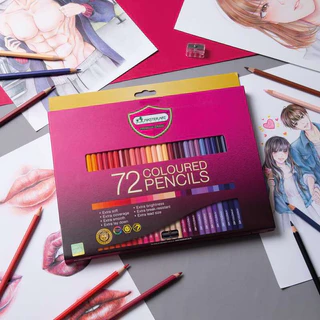 Master Art สีไม้ 72 สี รุ่นใหม่ (แท่งยาว) ระบายนุ่ม - 1 กล่อง