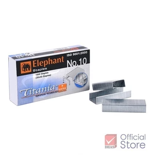 Elephant ลวดเย็บกระดาษ เบอร์ 10 รุ่น Titania (ไททาเนีย) Buddy Pack - 1 ชุด