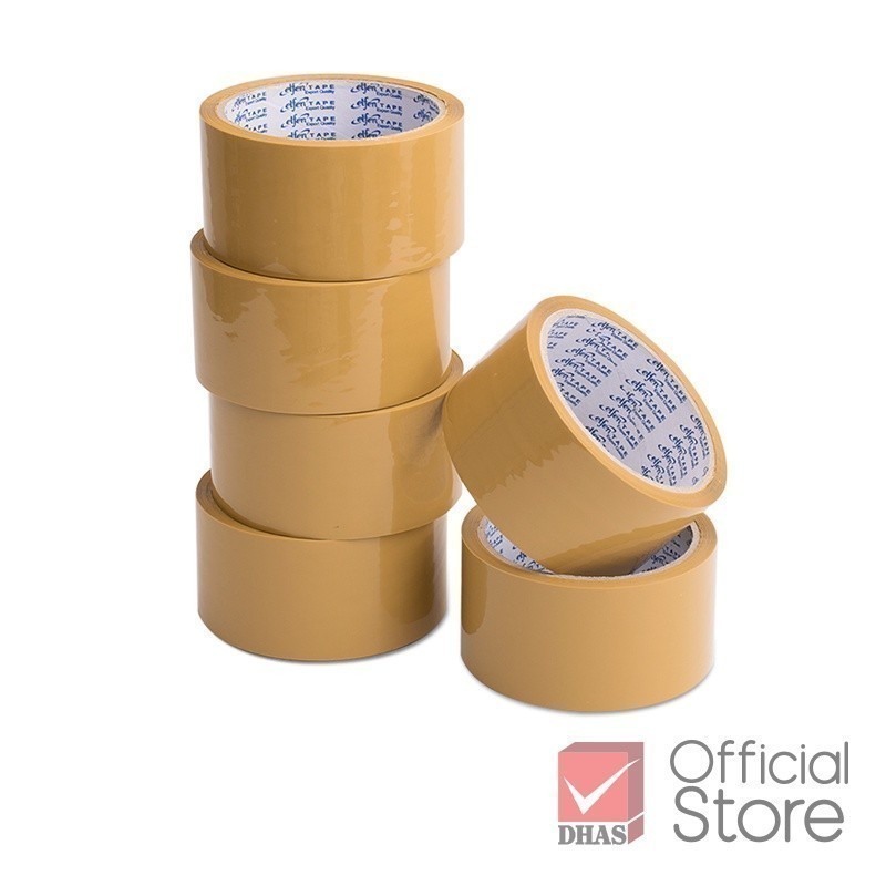 [ยกแพ็ค 6 ม้วน] Elfen เทป เทปโอพีพี เทปปิดกล่อง สีน้ำตาล 48 มม. 40 หลา จำนวน 6 ม้วน