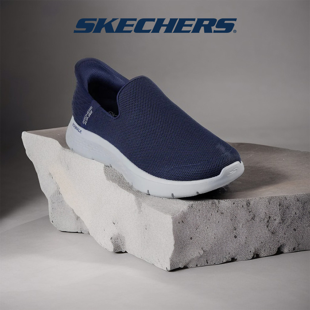 Skechers สเก็ตเชอร์ส รองเท้าผู้ชาย Men Slip-ins GOwalk Flex No Hands Walking Shoes - 216491-NVY