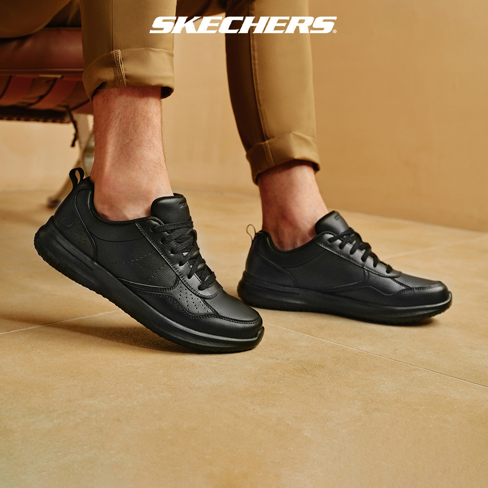 Skechers สเก็ตเชอร์ส รองเท้า ผู้ชาย USA Street Wear Delson Shoes - 210835-BBK