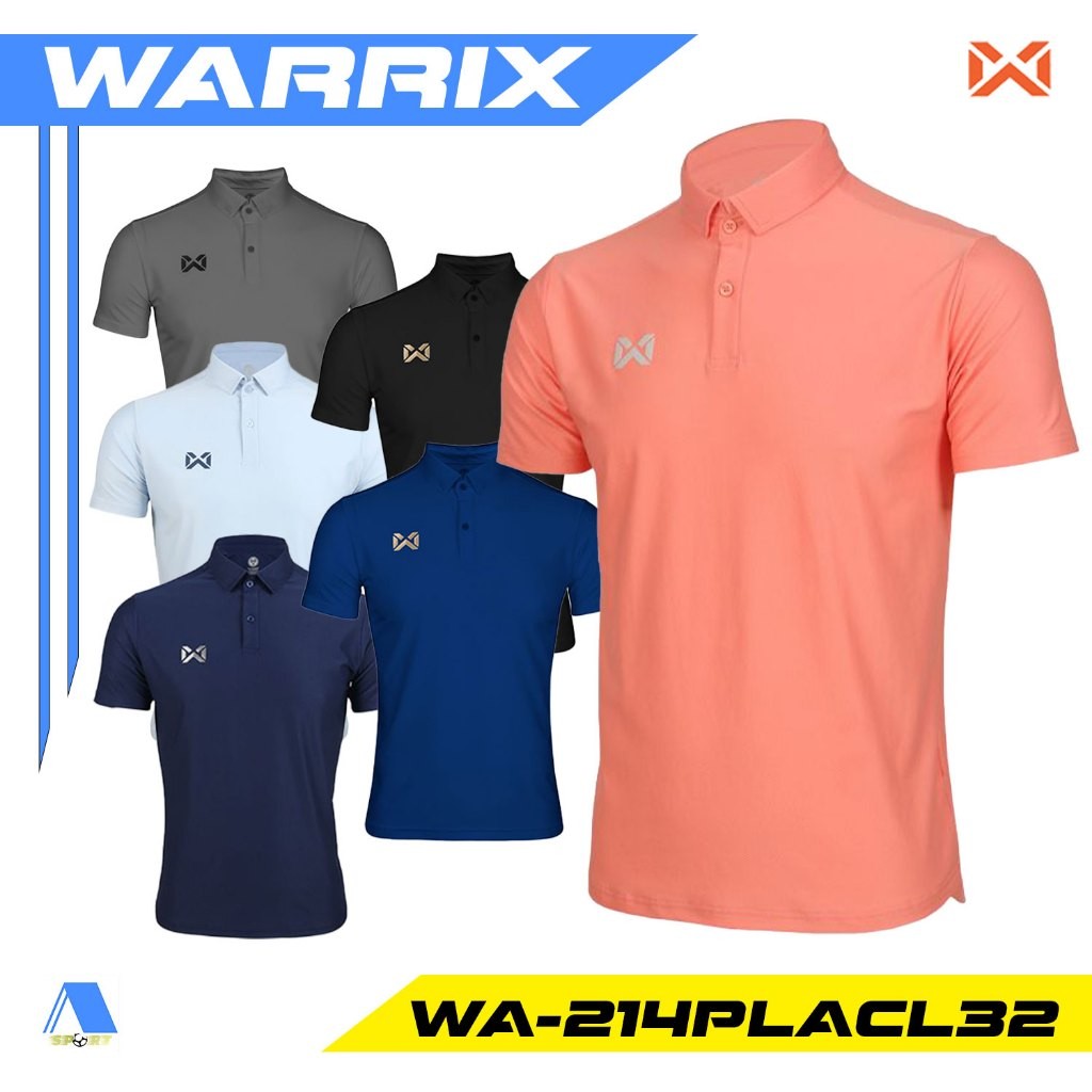 [[ส่งฟรี!! มีเงินคืน]] WARRIX เสื้อโปโล รุ่น PREMIUM รหัส WA-214PLACL32 ชุดที่ 1 แท้100%