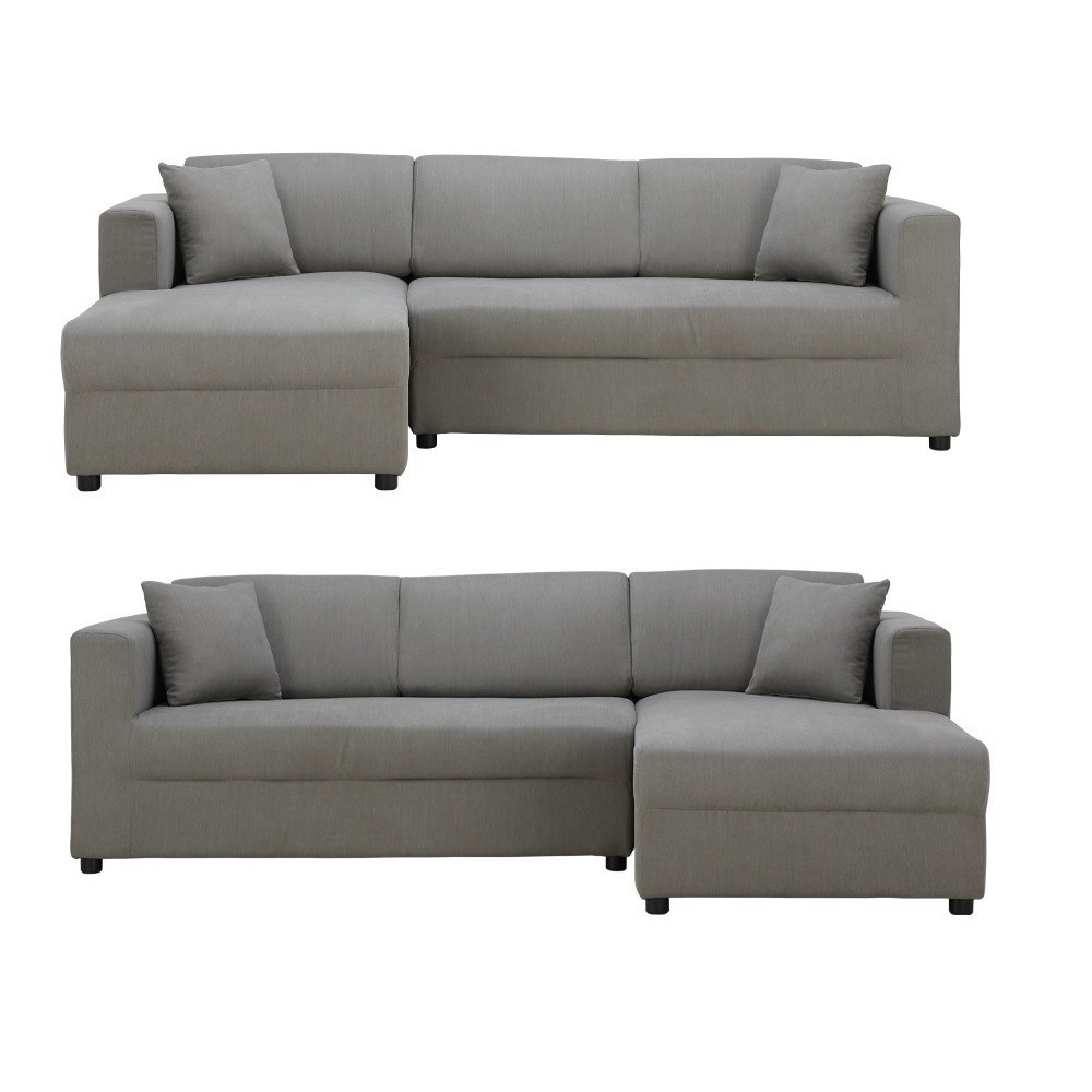 INDEX LIVING MALL โซฟาผ้า L-shape รุ่นจิม ขนาด 240 ซม. - สีเทาอ่อน(เลือก L-Shapeได้)