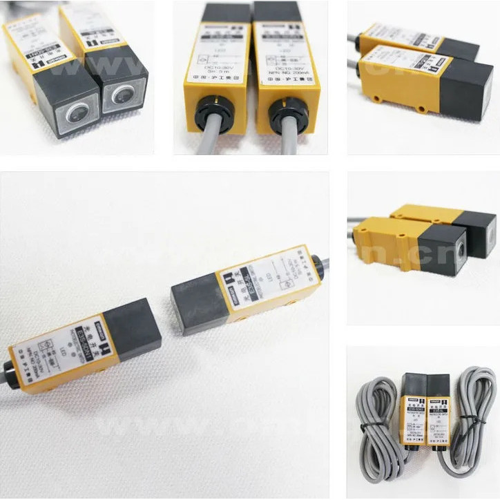 ตัวเซ็นเซอร์โฟโตอิเล็กทริคแบบ Thru-beam รุ่น E3S-5DN1-5L E3S-5DP1-5L OMKQN เปลือกพลาสติก 5M