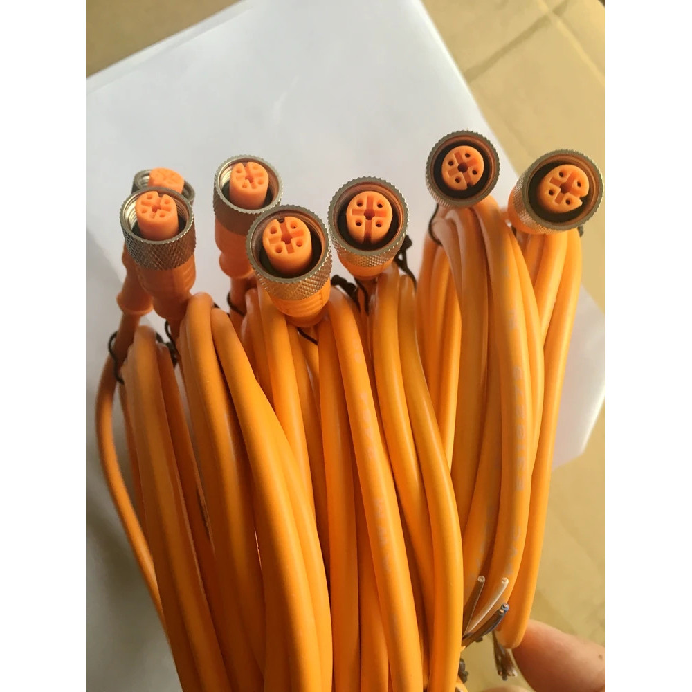 ดอล-1204-G02M 6009382   สายเชื่อมต่อเซ็นเซอร์ป่วย M12 4 พิน 100% ใหม่และแท้ DOL-1204-W02M 6009383