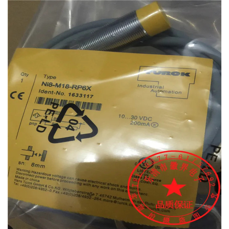 NI8-M18-RP6X NI8-M18-RP6X M18 เซ็นเซอร์สวิตช์ความใกล้เคียง Turck ใหม่คุณภาพสูง