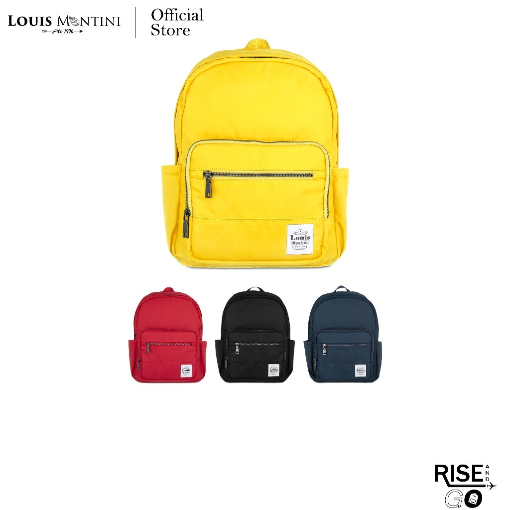 Louis Montini (Rise & Go) กระเป๋าเป้สะพายหลัง ผ้าไนล่อน Unisex Backpack BBP10