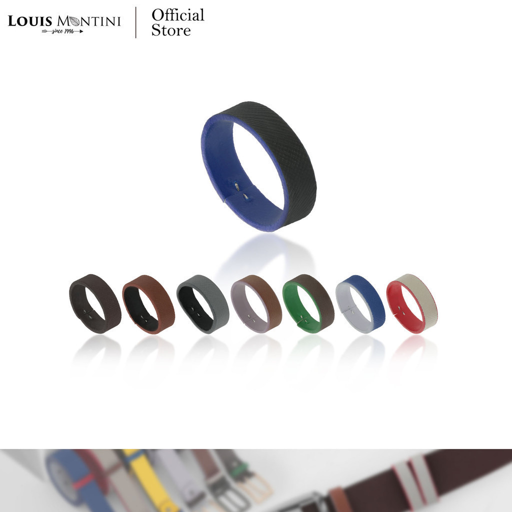 Louis Montini (Belt Accessories) หูเข็มขัดหนังแท้ หนังลายซาเฟียโน่ ขนาด 1.3 นิ้ว BELTA003