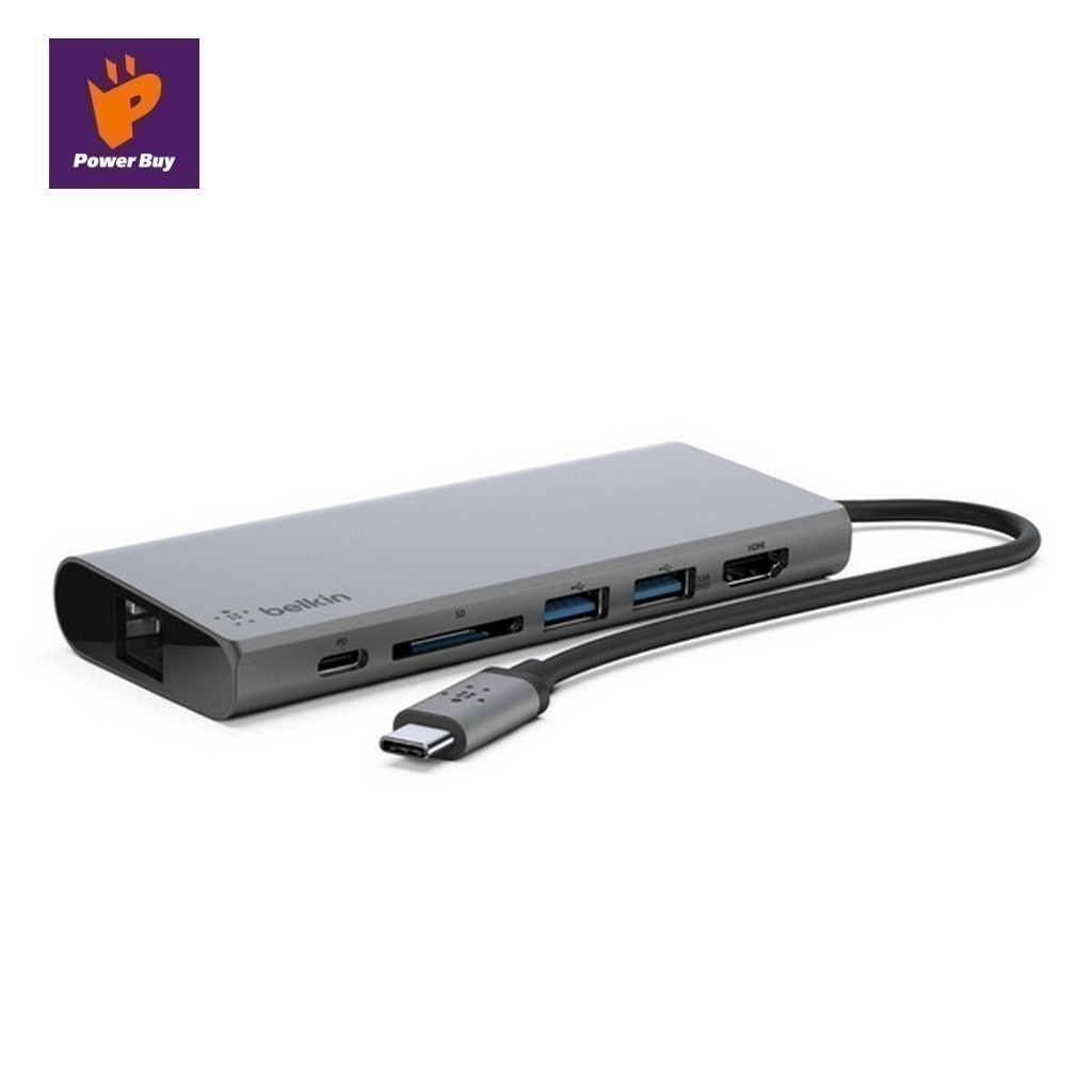 BELKIN USB-C มัลติมีเดียฮับ (5 พอร์ต) รุ่น F4U092BTSGY