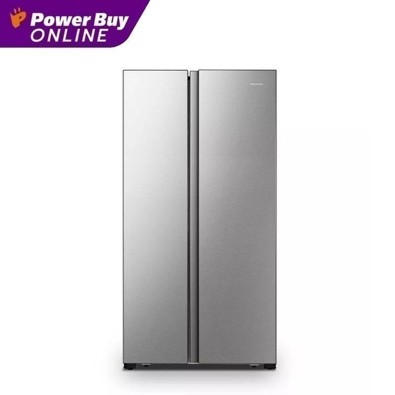 HISENSE ตู้เย็นไซด์ บาย ไซด์ ( 19 คิว , สีเงิน) รุ่น RS670N4AD1