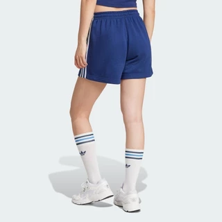 adidas Lifestyle 3-Stripes French Terry Shorts Women Blue IY2158