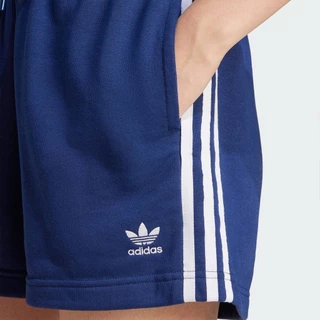 adidas Lifestyle 3-Stripes French Terry Shorts Women Blue IY2158