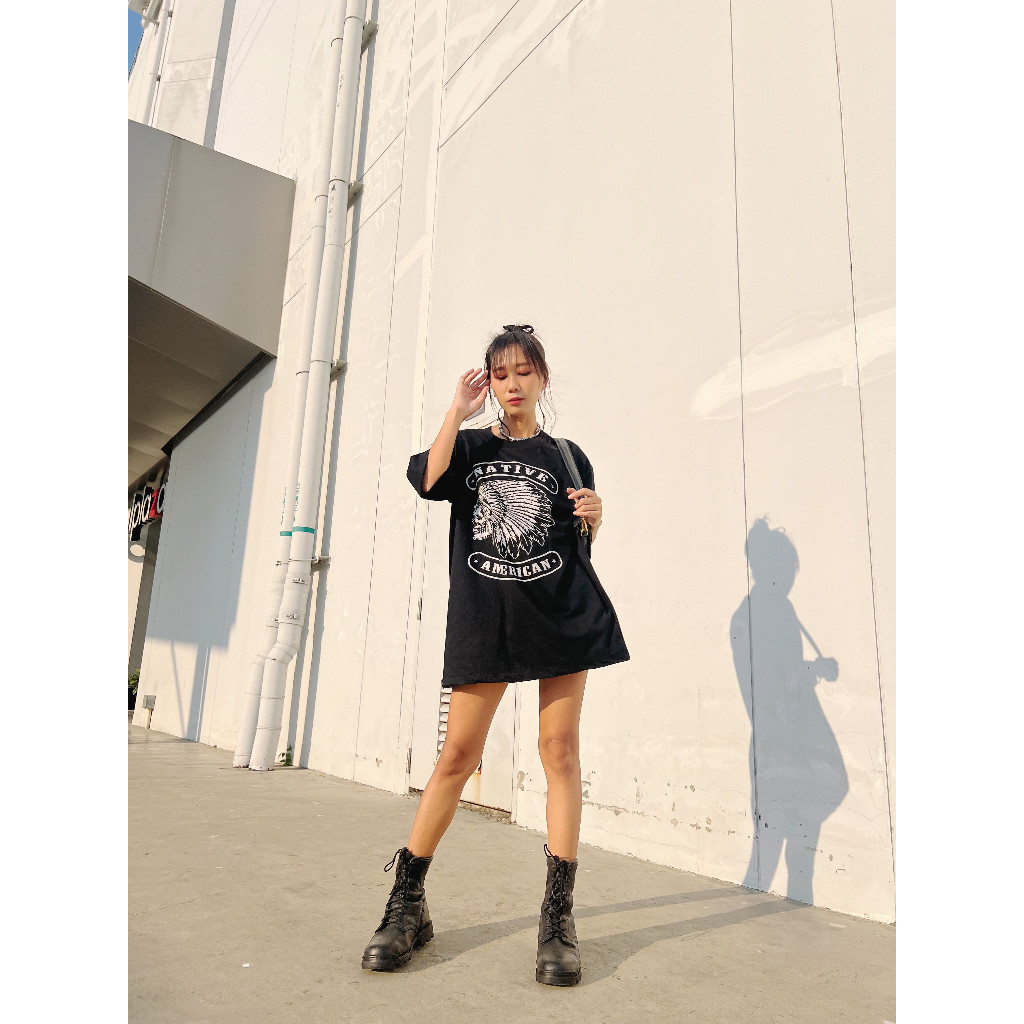 VINTAGE FACTORY เสื้อยืด Cotton100% NATIVE AMERICAN - เทคนิคซิลค์สกรีน สีจมลงเนื้อผ้าติดแน่นทนนาน - รูปที่ 5