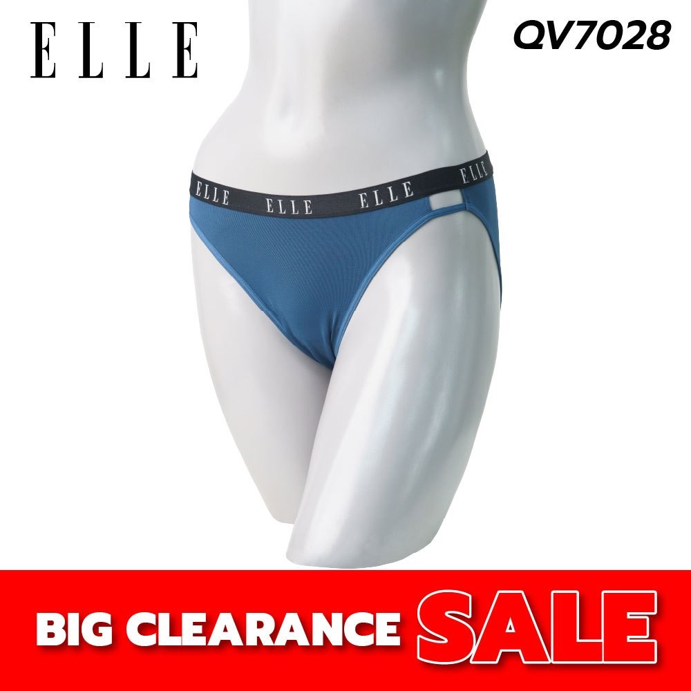 ELLE กางเกงใน ของแท้  รุ่นQV7028รูปแบบ Sexy  Lowrise ขอบเอวกว้างทอลาย LOGO ELLE