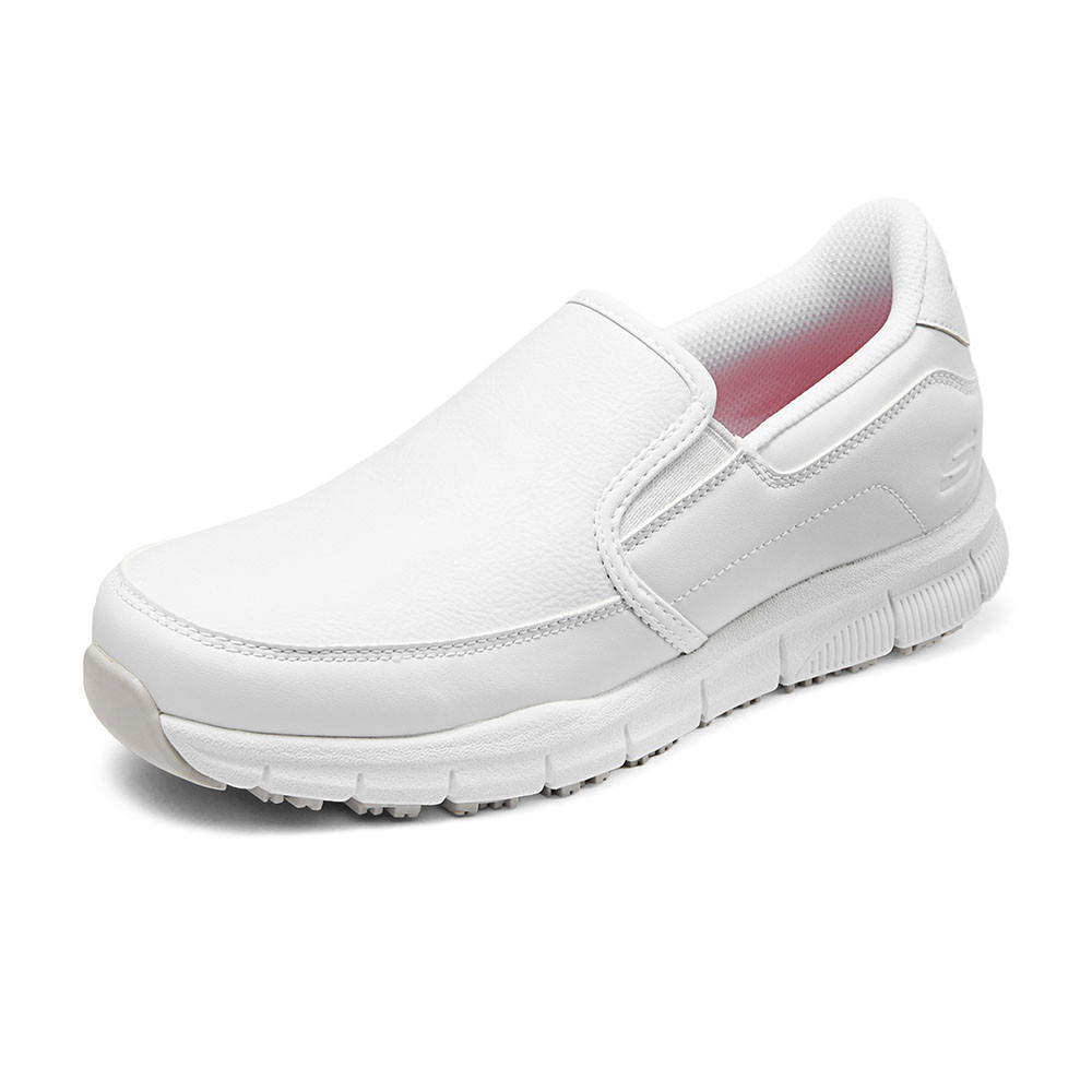 Skechers สเก็ตเชอร์ส รองเท้า ผู้หญิง Work Nampa Shoes - 77236-WHT