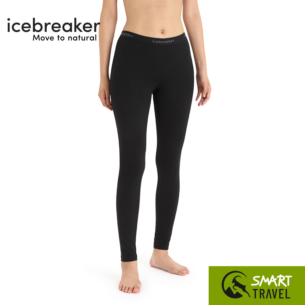 ICEBREAKER W 200 OASIS LEGGINGS กางเกงเบสเลเยอร์ ขายาว Base Layer Merino Wool 100% สี BLACK