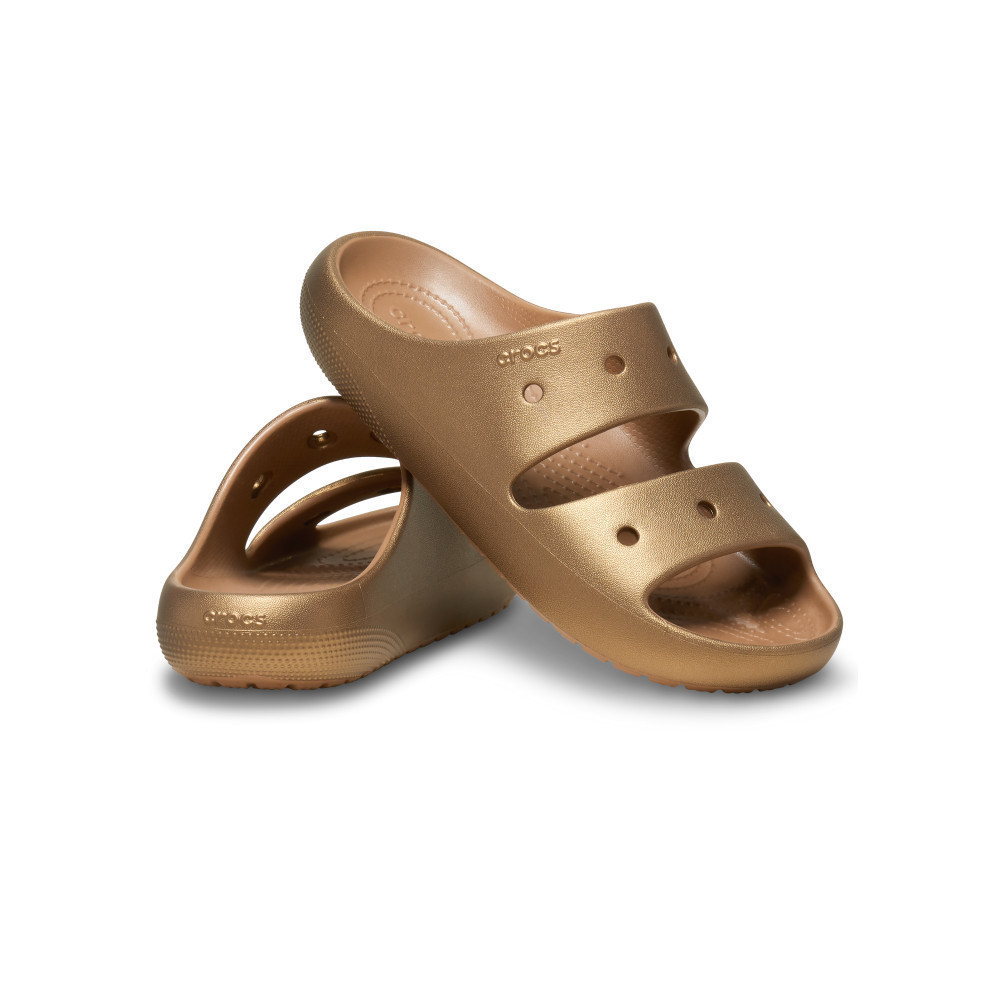 CROCS รองเท้าแตะผู้ใหญ่ CLASSIC METALLIC SANDALS รุ่น 209970854 - BRONZE