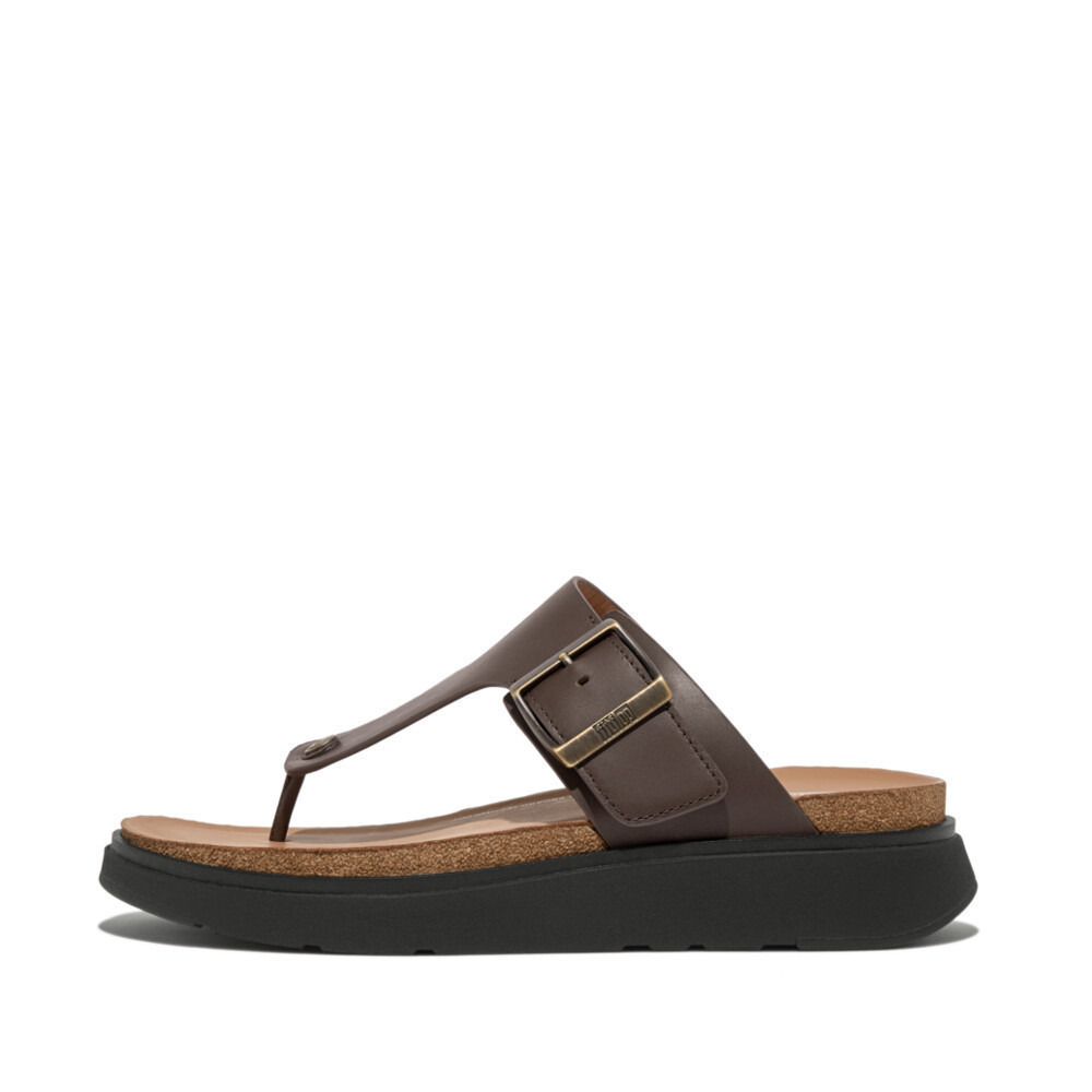 FITFLOP GEN-FF BUCKLE LEATHER TOE-POST รองเท้าแตะแบบหูหนีบผู้ชาย รุ่น GY7-167 สี CHOCOLATE BROWN