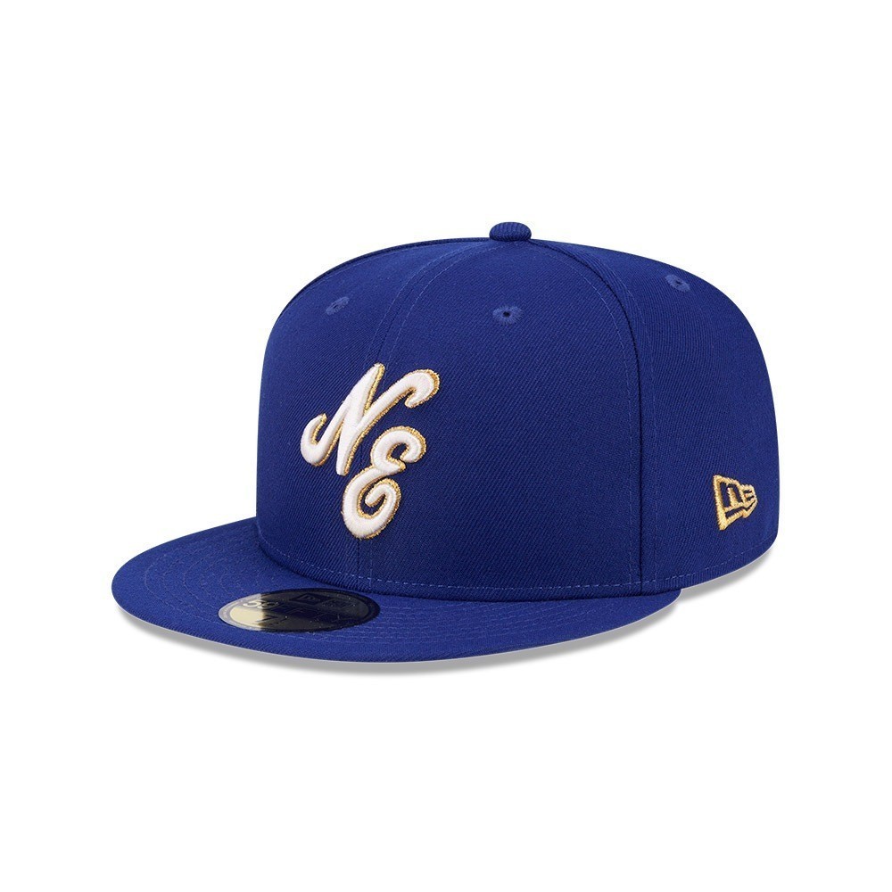 NEW ERA หมวก รุ่น NEW ERA 59FIFTY DAY 70TH ANNIVERSARY DARK BLUE "NE" SCRIPT LOGO 59FIFTY CAP 605719