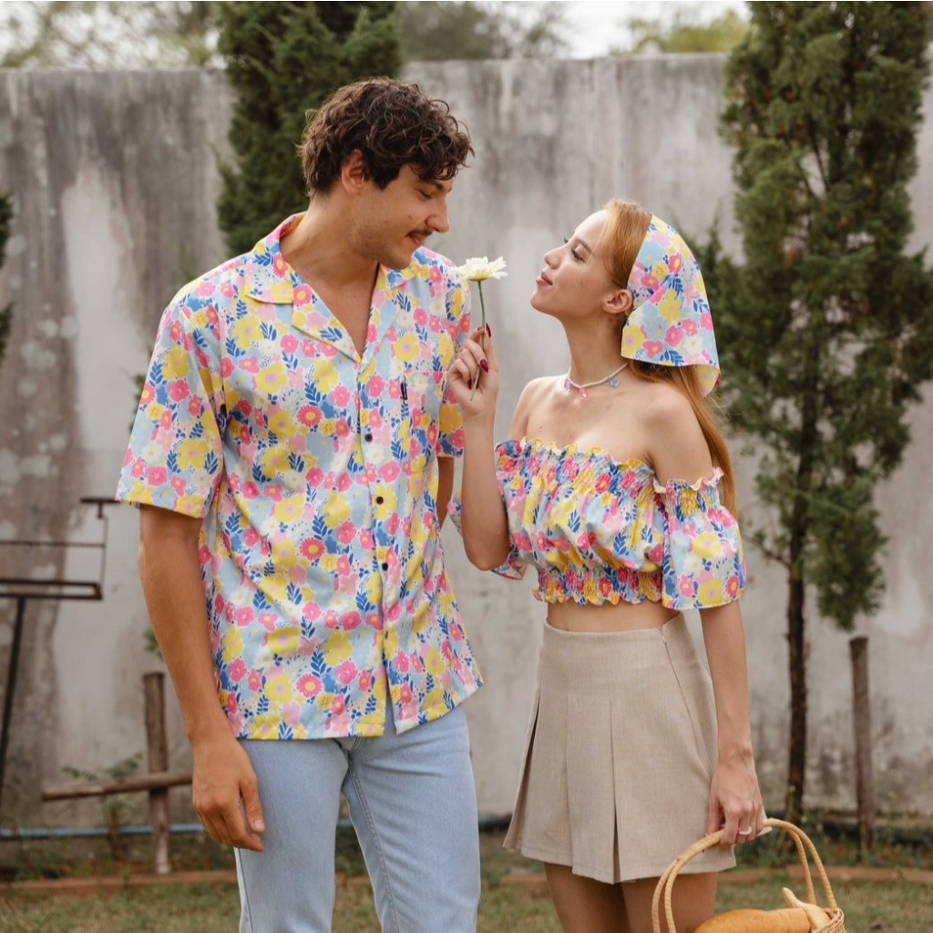 พร้อมส่ง!! Minimal ชุดชื่นบาน ครอป Crop และ เชิ้ตแขนสั้น Shirt