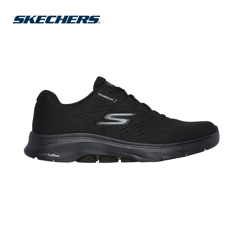 Skechers สเก็ตเชอร์ส รองเท้าผู้ชาย Men GOwalk 7 GOwalk Shoes - 216639-BBK - Air-Cooled Goga Mat