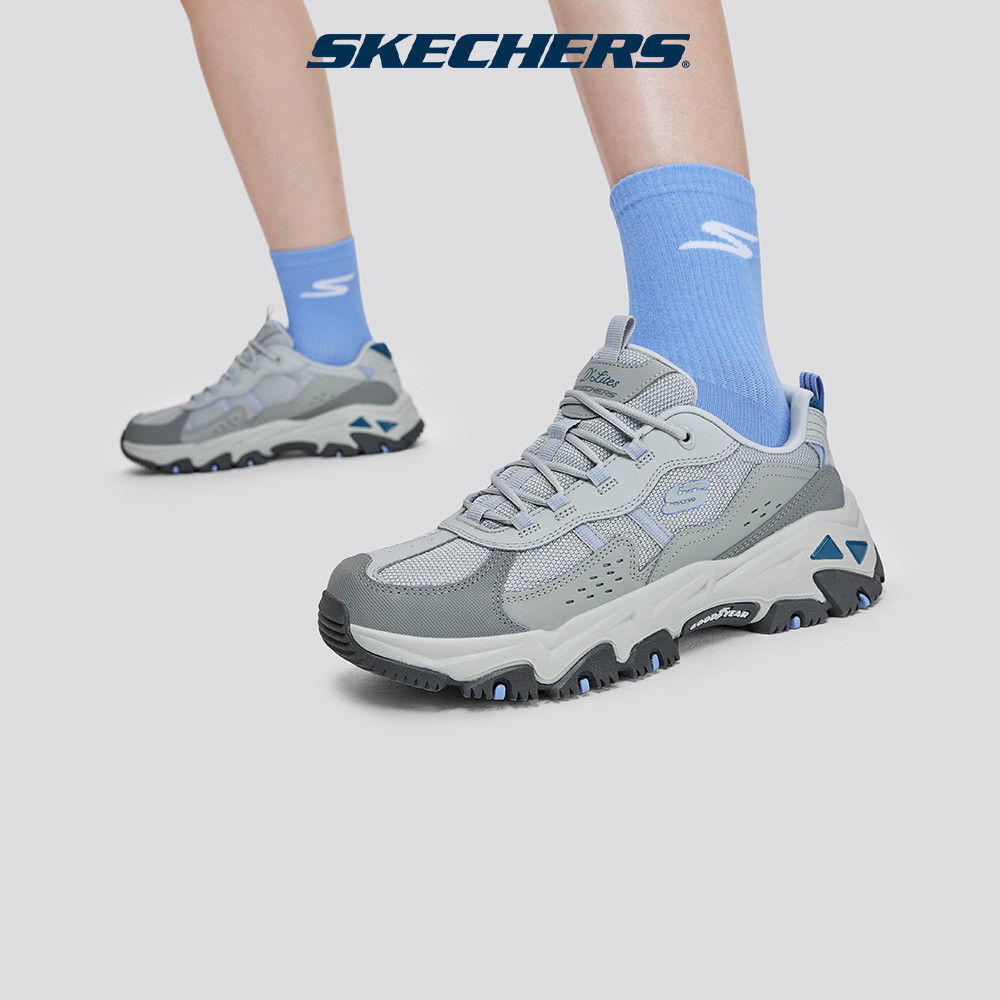 Skechers สเก็ตเชอร์ส รองเท้าผู้หญิง Women D'lites Hiker Outdoor Shoes - 180128-GYBL - Air-Cooled Memory Foam