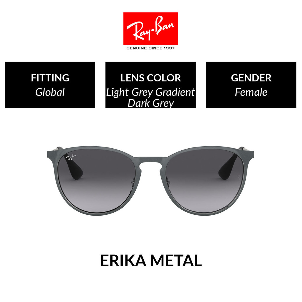 RAY-BAN - RB3539 - SHOT GREY METALLIC (192/8G) Size 54 GREY GRADIENT แว่นกันแดด