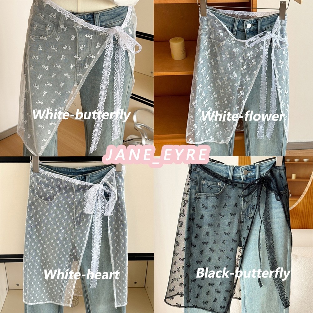✨การจัดส่งที่รวดเร็ว✨ อเนกประสงค์ผ้าลูกไม้กระโปรงผ้าโปร่งส่วนต่อเสื้อตัวต่อเสื้อชิ้นเดียวกระโปรงปักที่หรูหรา JN