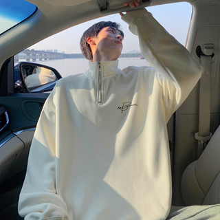 Oversize Lazy Couple Top เสื้อสเวตเตอร์คอตั้งครึ่งซิป