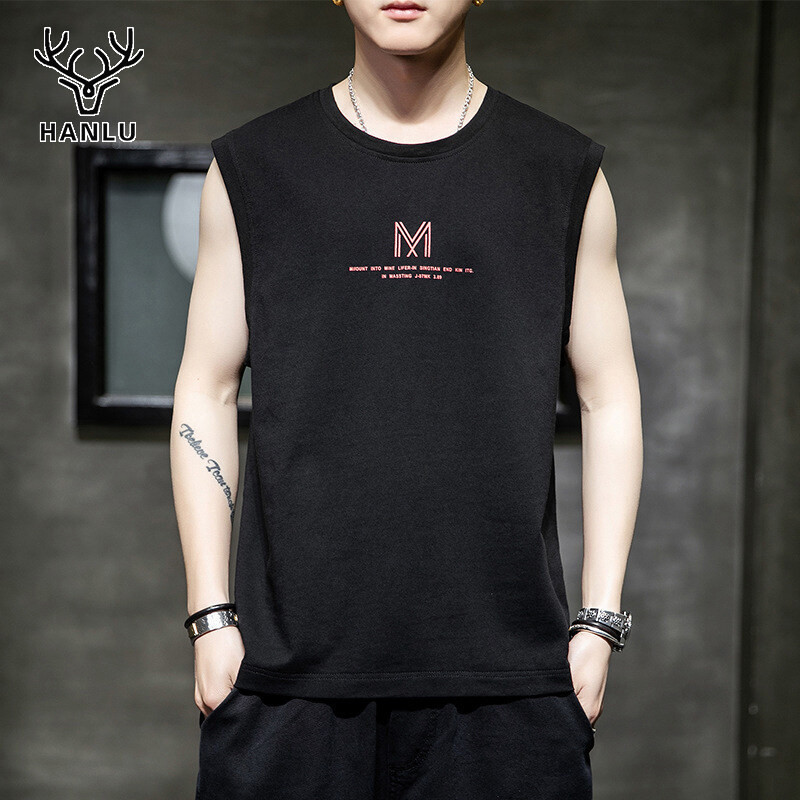 เสื้อยืดแขนกุดลําลอง พิมพ์ลาย แบบแห้งเร็ว แฟชั่นสําหรับผู้ชาย