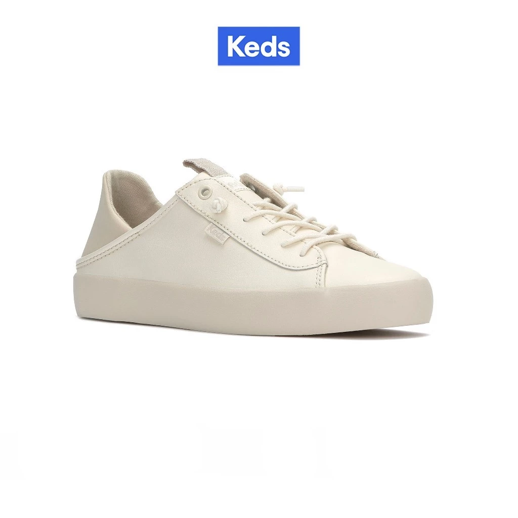 KEDS รองเท้าผ้าใบ แบบผูกเชือก รุ่น KICKBACK CRASHBACK LEATHER TONE OFF สีขาว ( KW-KCRASH-7-280 )