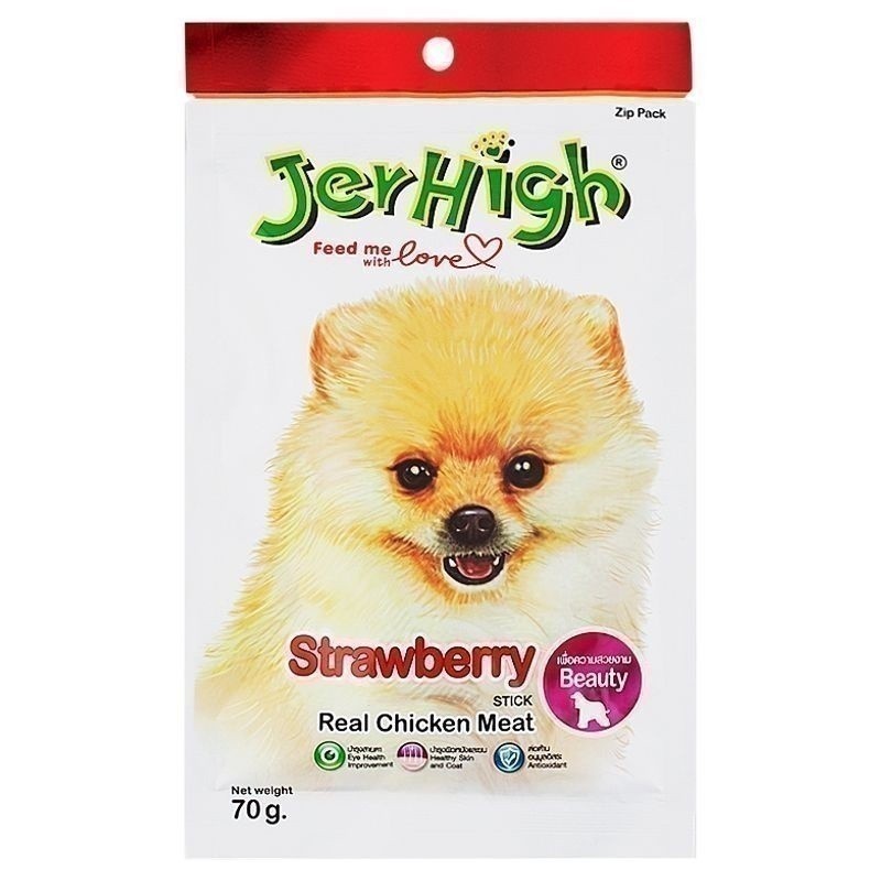JERHIGH เจอร์ไฮขนมสุนัขรสสตรอเบอร์รี่ 60กรัม [8851759913156]