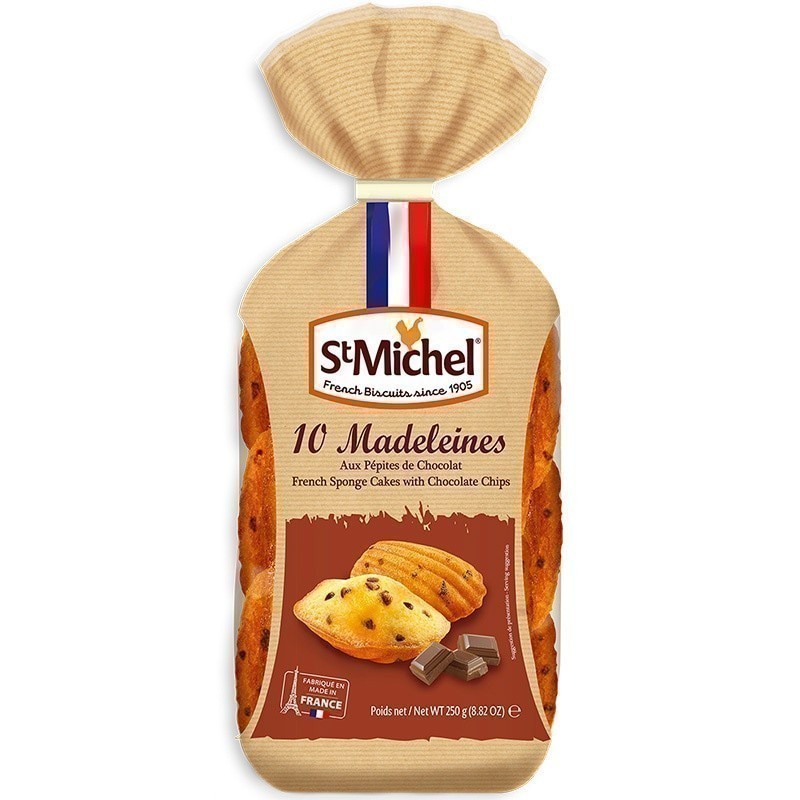 ST MICHEL แซงมิเชลขนมเค้กไข่สไตล์ฝรั่งเศสผสมช็อกโกแลตชิพ 250กรัม [3178530420005]