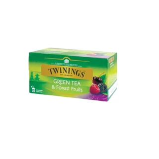 ทไวนิงส์ ชาเขียว กรีนที ฟลอเรสฟรุ๊ต ชนิดซอง 1.5 กรัม แพ็ค 25 ซอง Twinings Green Forest Fruits 1.5 g. Pack 25 Tea Bags